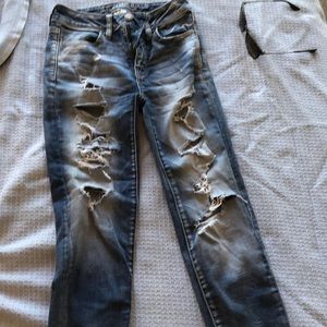 american eagle light wash size 00 jeans